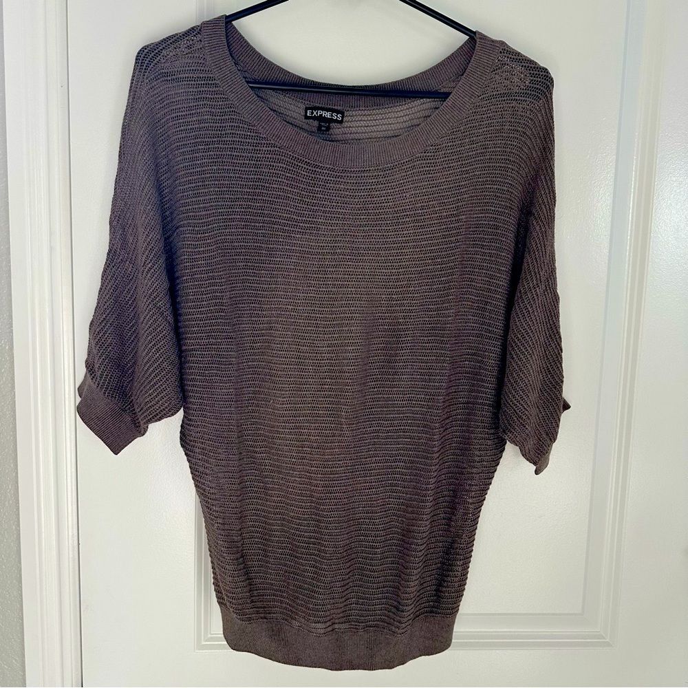Express brown knit top